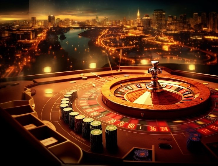 Evolution Gaming live dealer studio with multiple cameras and professional lighting setup